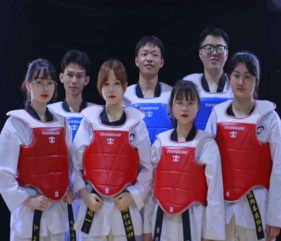 学校跆拳道代表队在省运会中获三枚铜牌