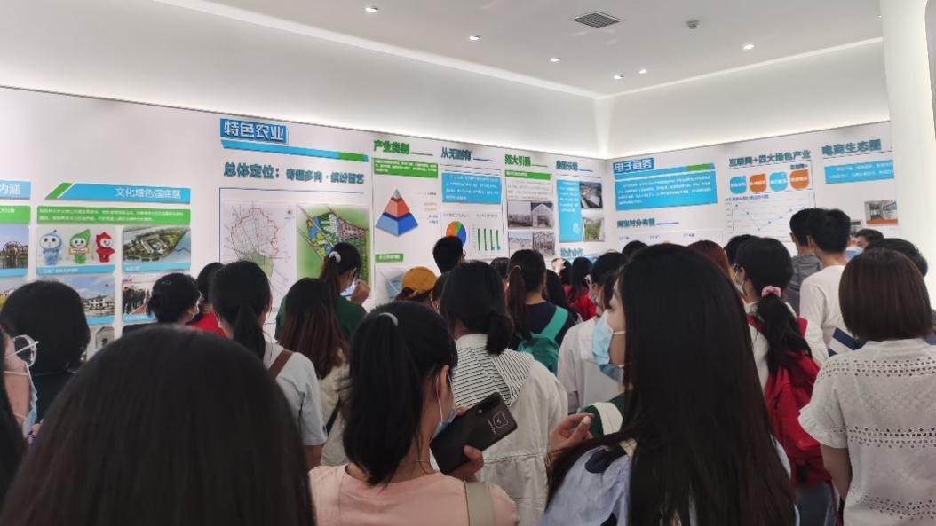 图为实践团在参观多肉种植基地.jpg